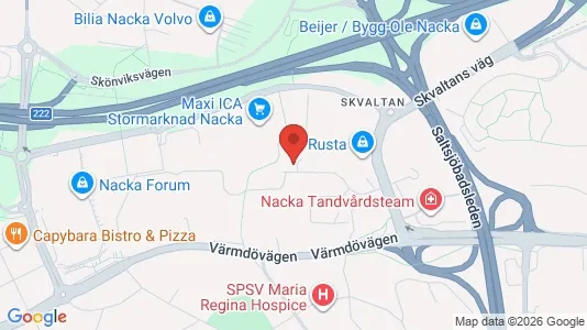 Apartments for rent i Nacka - kort over placeringen