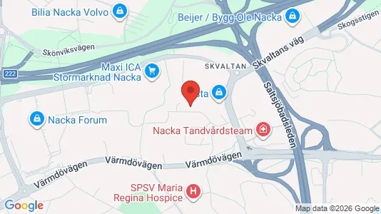 Apartments for rent i Nacka - kort over placeringen