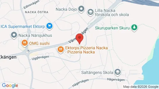 Apartments for rent i Nacka - kort over placeringen