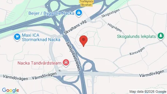 Apartments for rent i Nacka - kort over placeringen