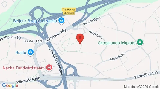 Apartments for rent i Nacka - kort over placeringen