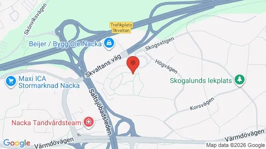 Apartments for rent i Nacka - kort over placeringen