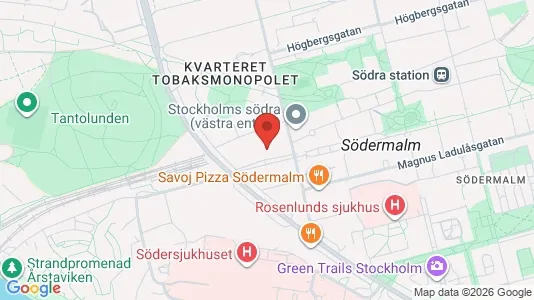 Apartments for rent i Södermalm - kort over placeringen
