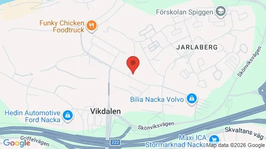 Apartments for rent i Nacka - kort over placeringen