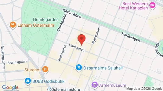 Apartments for rent i Östermalm - kort over placeringen