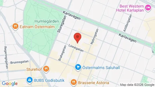 Apartments for rent i Östermalm - kort over placeringen