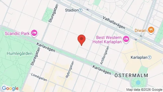 Apartments for rent i Östermalm - kort over placeringen