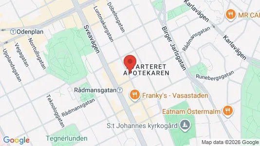 Apartments for rent i Vasastan - kort over placeringen