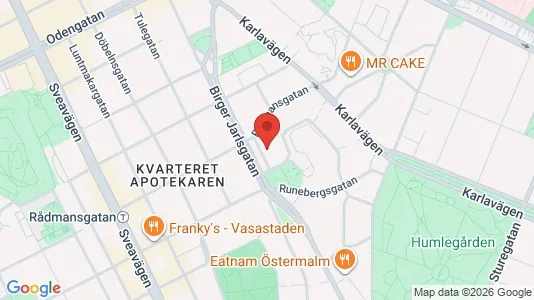 Apartments for rent i Östermalm - kort over placeringen