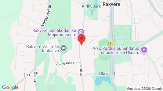 Apartments for rent i Rakvere - kort over placeringen