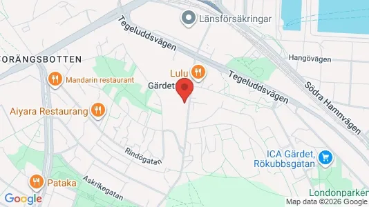 Apartments for rent i Gärdet/Djurgården - kort over placeringen