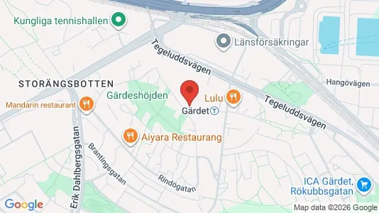 Apartments for rent i Gärdet/Djurgården - kort over placeringen