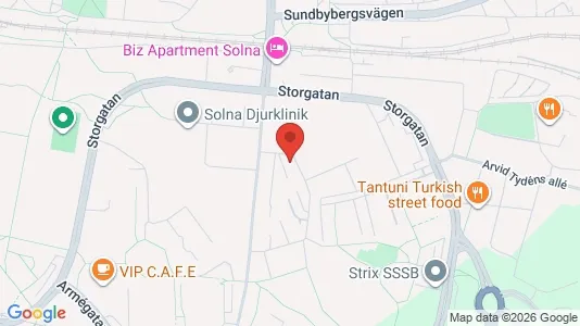 Apartments for rent i Solna - kort over placeringen
