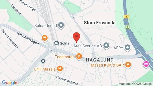 Apartments for rent i Solna - kort over placeringen