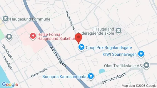 Apartments for rent i Haugesund - kort over placeringen