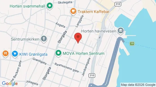 Apartments for rent i Horten - kort over placeringen