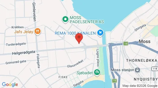 Apartments for rent i Moss - kort over placeringen