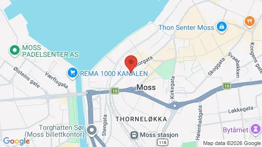 Apartments for rent i Moss - kort over placeringen