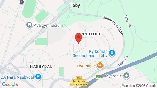 Rooms for rent i Täby - kort over placeringen