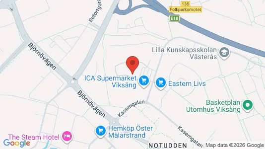 Apartments for rent i Västerås - kort over placeringen