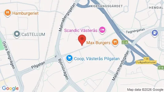 Apartments for rent i Västerås - kort over placeringen