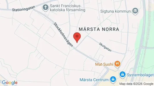 Rooms for rent i Sigtuna - kort over placeringen