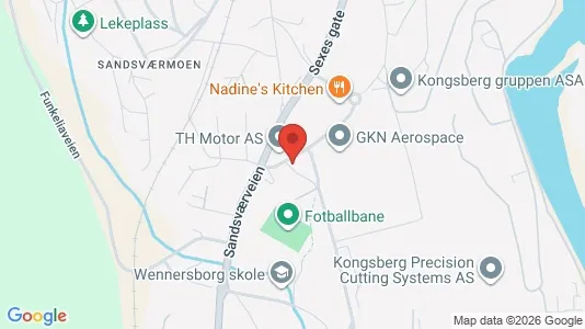 Rooms for rent i Kongsberg - kort over placeringen