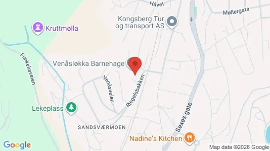 Rooms for rent i Kongsberg - kort over placeringen