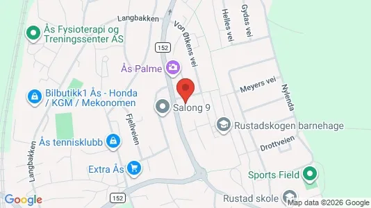 Rooms for rent i Ås - kort over placeringen