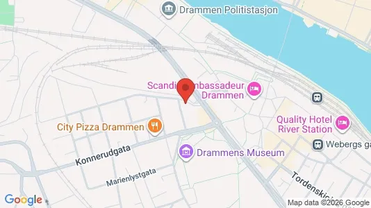 Apartments for rent i Drammen - kort over placeringen