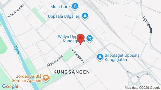 Apartments for rent i Uppsala - kort over placeringen