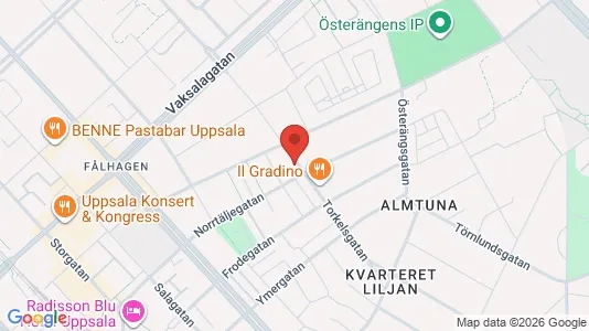 Apartments for rent i Uppsala - kort over placeringen