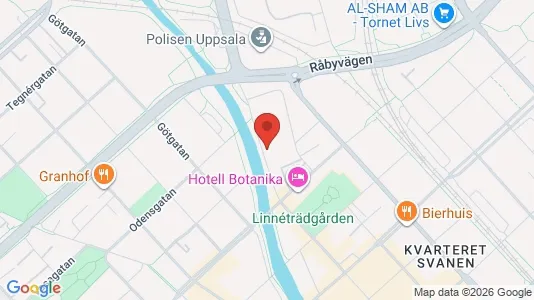 Apartments for rent i Uppsala - kort over placeringen