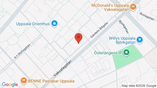 Apartments for rent i Uppsala - kort over placeringen