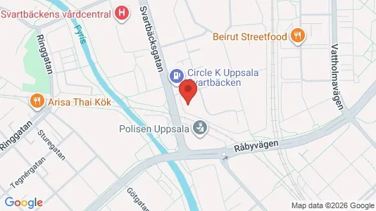 Apartments for rent i Uppsala - kort over placeringen