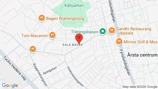 Apartments for rent i Uppsala - kort over placeringen