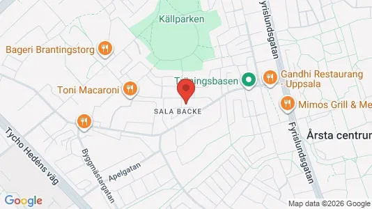 Apartments for rent i Uppsala - kort over placeringen