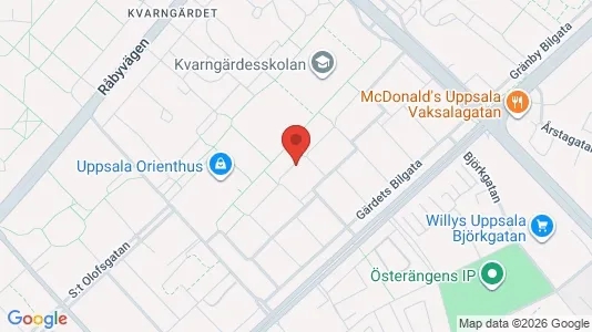 Apartments for rent i Uppsala - kort over placeringen
