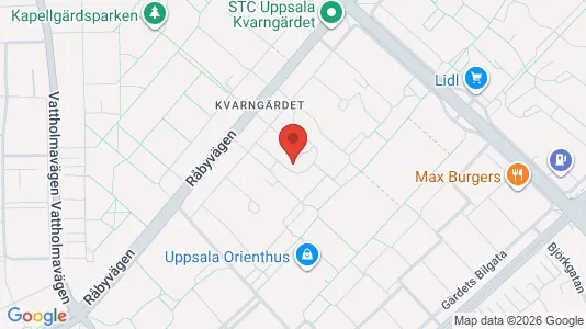 Apartments for rent i Uppsala - kort over placeringen