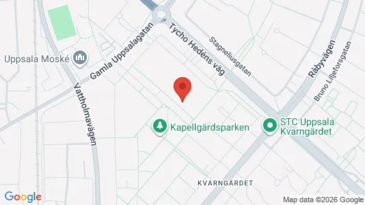 Apartments for rent i Uppsala - kort over placeringen
