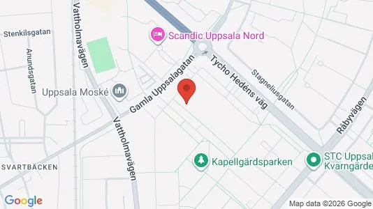 Apartments for rent i Uppsala - kort over placeringen