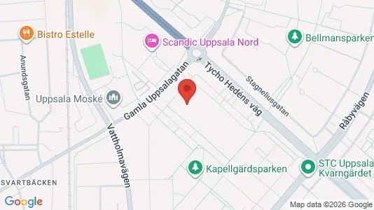 Apartments for rent i Uppsala - kort over placeringen
