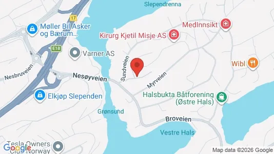Rooms for rent i Asker - kort over placeringen