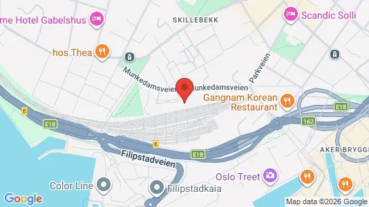 Rooms for rent i Oslo Frogner - kort over placeringen