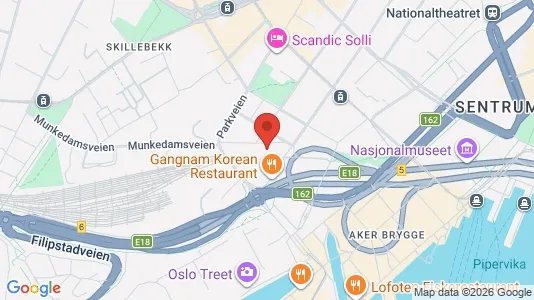 Rooms for rent i Oslo Frogner - kort over placeringen