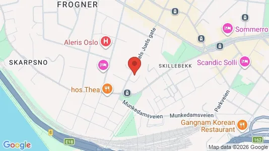 Apartments for rent i Oslo Frogner - kort over placeringen