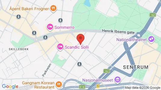 Apartments for rent i Oslo Frogner - kort over placeringen