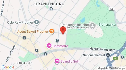Apartments for rent i Oslo Frogner - kort over placeringen