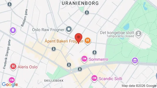 Apartments for rent i Oslo Frogner - kort over placeringen