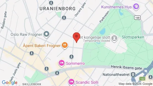 Apartments for rent i Oslo Frogner - kort over placeringen